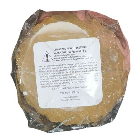 pineapple candles Set Of 2‎ New Hand Poured By Vance Kitira 5.5” - Picture 5 of 5